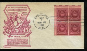 US 880 M=8 John Sousa Famous American Anderson cachet FDC Addr 