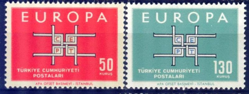 Turkey 1963 Europa CEPT Mi 1888/9 MNH