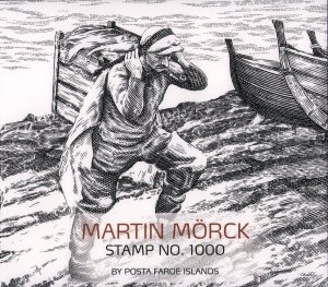 Faroe Island 2023 Martin Mörck M. Morck  Stamp no. 1000 folder MNH + black print