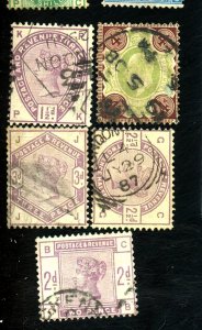 GREAT BRITAIN #99-102 116 USED FVF Cat $253