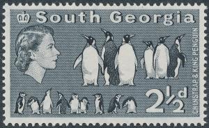 South Georgia 1963 2½d Black SG4 MLH