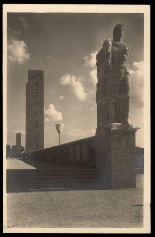 Germany 1936 Berlin Olympic Stadium Arena Reichssportsfeld  RPPC Card 88382