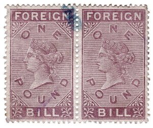 (I.B) QV Revenue : Foreign Bill £1 (1881)