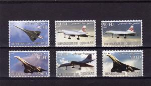 Djibouti 2004 Concorde Set (6)  Perforated  # Dji 17/22C  MNH