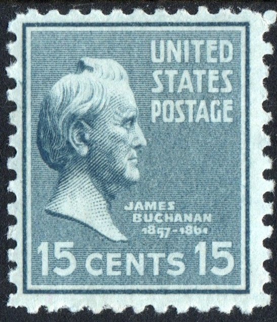 SC#820 15¢ James Buchanan (1938) MLH