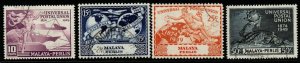 MALAYA PERLIS SG3/6 1949 UPU SET FINE USED