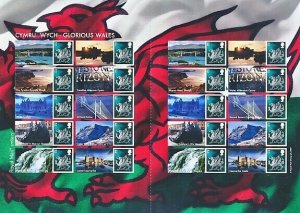 2007 GLORIOUS WALES SMILER SHEET  -  LS37 - UNMOUNTED MINT