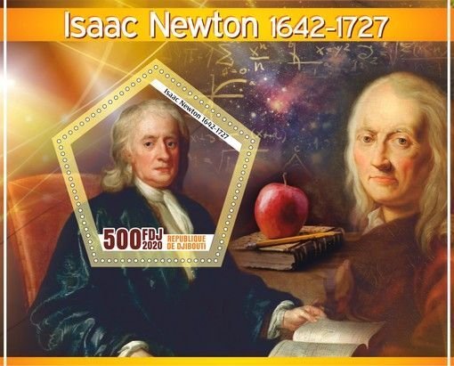 Stamps. Isaac Newton 2020 year, 6 sheets  perforated  NEW