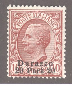 Italy Offices- Turkish, Durazzo, Scott #2, MH