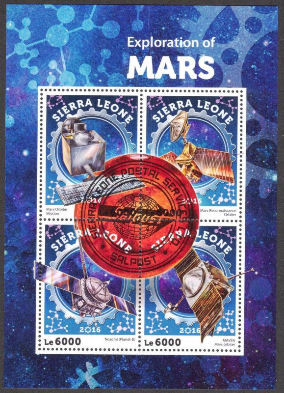 Sierra Leone 2016 Space Exploration of Mars Sheet Used / CTO