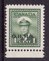 Canada -Sc#o1- id303-1c green KGVI OHMS-NH-1949-50-