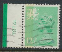 Great Britain Wales  SG W37 SC# WMMH19 Used  see scan 1 left side band