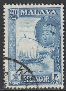 Malaya Selangor Scott 120 - SG135, 1961 Sultan 20c used