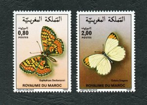 1985 - Morocco - Maroc - Butterflies - Papillons - Complete set 2v.MNH** 