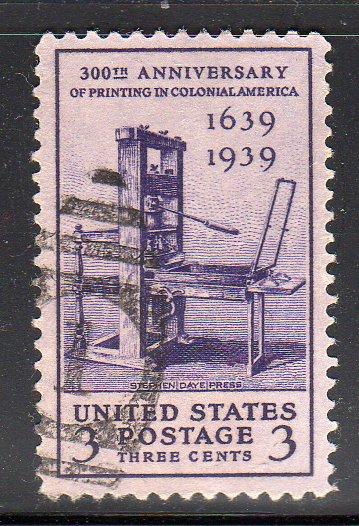 United States 857 - Used - Printing Press (300 Years)