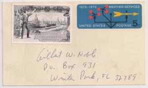 UX57 Weather Services card Stamp dealers repro Dresden label