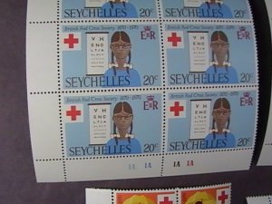 SEYCHELLES # 276-279-MINT/NEVER HINGED-COMPLETE SET OF PLATE # BLOCKS of 6--1970