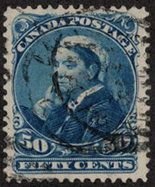 CAN SC #47 U 1893 50c Q Victoria CV $75.00