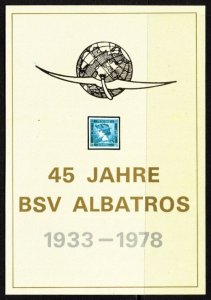 1978 Austria Souvenir Sheet 45th Year Anniversary BSV Albatros 1933-1978 MNH