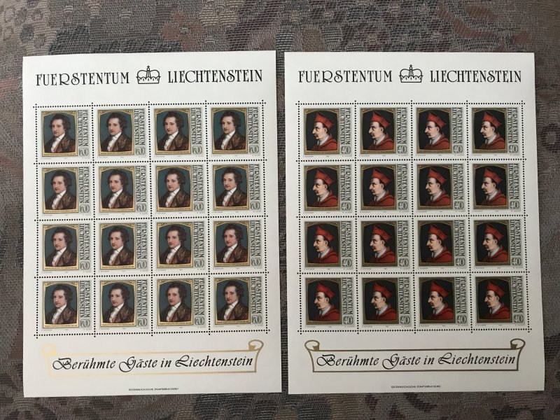 LIECHTENSTEIN #722 to 725 Sheet of 16 stamps Mint NH -St.Borromeo