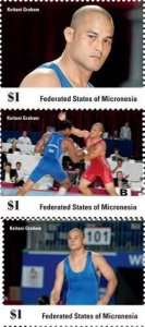 Micronesia 2014 - Wrestling Sports - Set of 3 Stamps - Scott #1082-4 - MNH