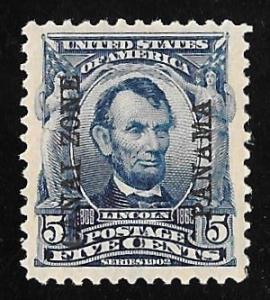 CANAL ZONE #6  5 cents Lincoln Stamp Unused OG H XF