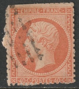 France 1862 Sc 27 used on paper