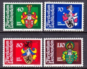 Liechtenstein 1982 Arms Complete Mint MNH Set SC 729-732