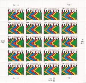 US Stamp - 2008 Kwanzaa Celebration- 20 Stamp Sheet - Scott #4373