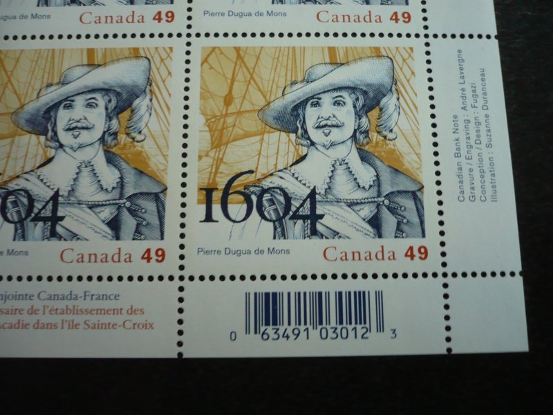 Stamps - Canada - Scott# 2044 - Mint Never Hinged Pane of 16 Stamps