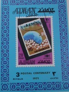 AJMAN STATE-STAMP:1971- JAPAN STAMP SHOW CTO:S/S SHEET #2-WITH FIRST DAY  CANCEL