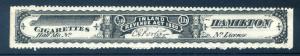 Ryan RC1an - 1880 Cigarette Stamp / Strip - watermarked