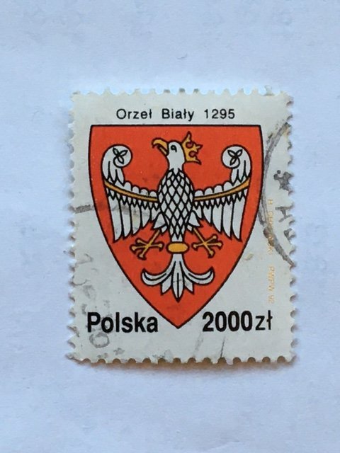 Poland–1992–Single “Coat of Arms” stamp–SC# 3127 - CTO