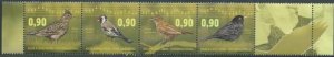 Bosnia & Herzegovina (Serbian admin.) 532 (mnh strip of 5) 90p birds (2015)