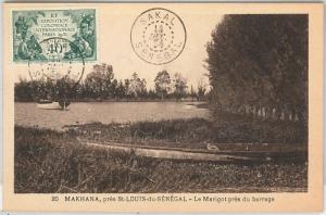 SENEGAL -  POSTAL HISTORY:  COLONIAL EXPO stamp on POSTCARD: SAKAL 1934