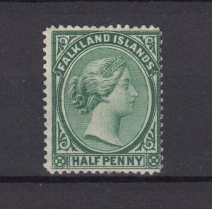 Falkland Islands QV 1891 1/2d Green Crown Wmk SG15 MH BP9373