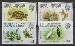 BRITISH INDIAN OCEAN TERR. SG36/9 1971 ALDABRA SET MNH