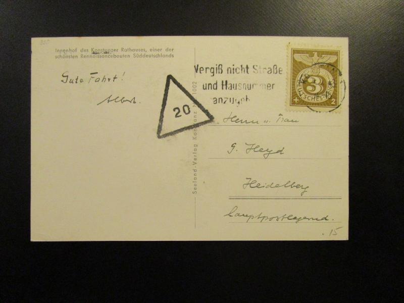 Germany SC# B217 on Censored Postcard - Z6703