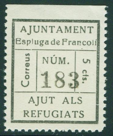 SPAIN Civil War Republic Espluga de Francoli Label GG 561