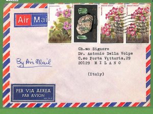 59500 - KENYA - Postal History - AIRMAIL COVER to ITALY  1960's FLOWERS minerals