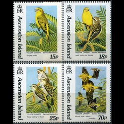 ASCENSION 1993 - Scott# 553-6 Birds-Canaries Set of 4 NH