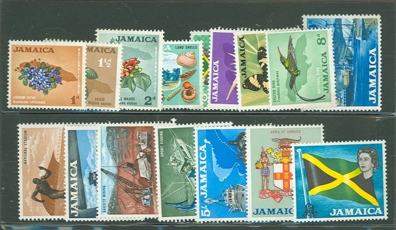 Jamaica #217-232 Unused Single (Complete Set)