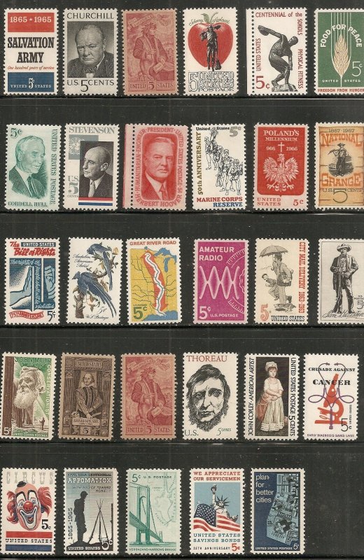 USA  MNH Lot of 3-6 cent singles