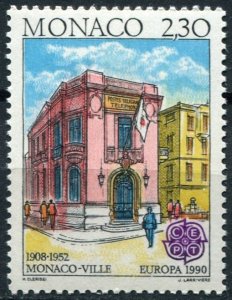 Monaco Sc#1716 MNH, 2.30f multi, Europa (C.E.P.T.) 1990 - Post Office Buildin...