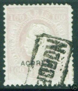 Azores Acores Scott 54b used perf 12.5 CV CV 63 Euros