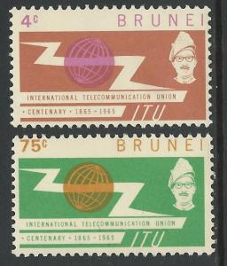 Brunei # 116-17  I.T.U.      (2) Mint NH