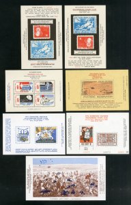 US Stamps Lot 10 Different 1972 Exhibition Souvenir Sheets