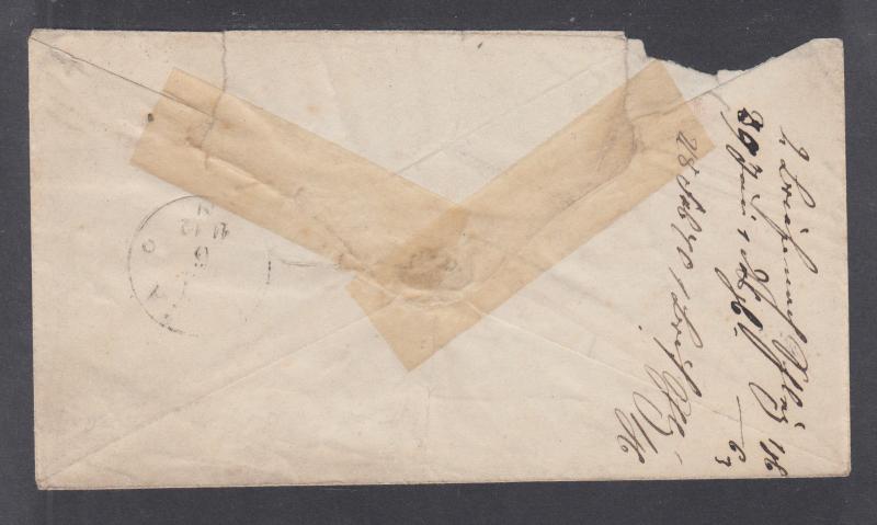 Thurn & Taxis Sc 29 on 1867 cover, Gera to Auma, CDS, 3 ring target with 291