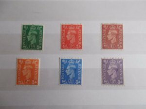 GB GVI 1941 Definitives Light Colours Superb M/N/H (SG 485-490) Cat £3.50