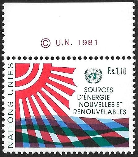 United Nations UN Geneva 1981 - Scott # 102 Mint NH Ships Free With Another Item